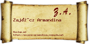 Zajácz Armandina névjegykártya